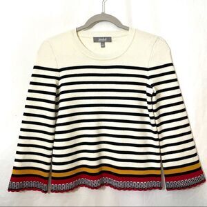 Marled Reunited Clothing Cream Striped Sweater
